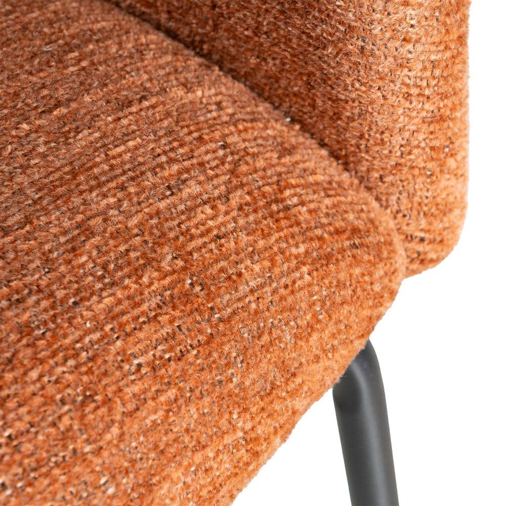 Silla de tejido y metal color calabaza, 61x56x77,5 cm, no apilable - Imagen 8