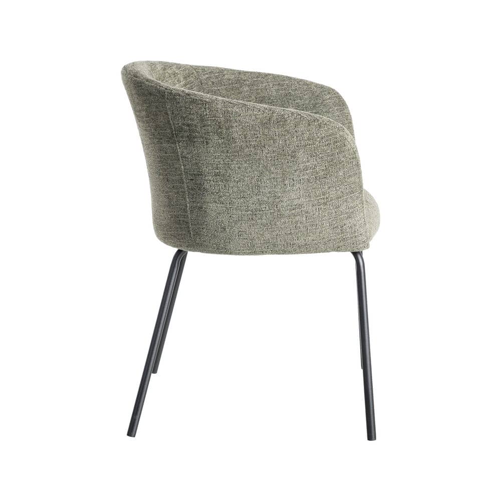 Silla Verde de Tejido y Metal, 60,5x55x78,5 cm, No Apilable - Imagen 2
