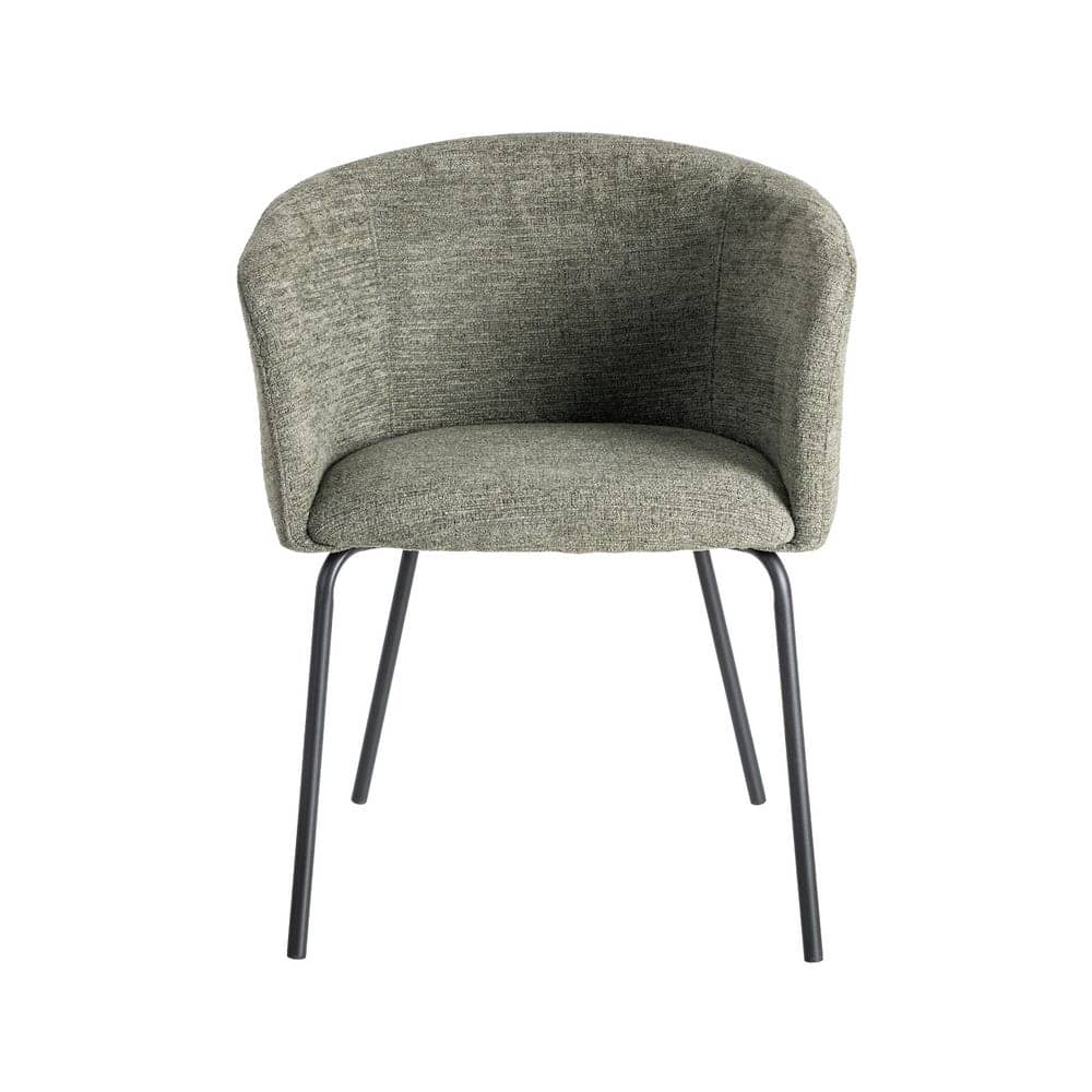 Silla Verde de Tejido y Metal, 60,5x55x78,5 cm, No Apilable - Imagen 3