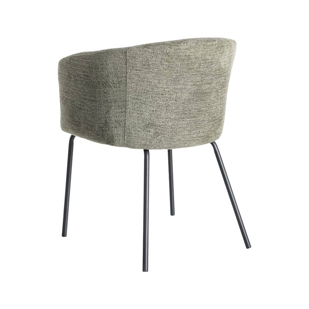 Silla Verde de Tejido y Metal, 60,5x55x78,5 cm, No Apilable - Imagen 4