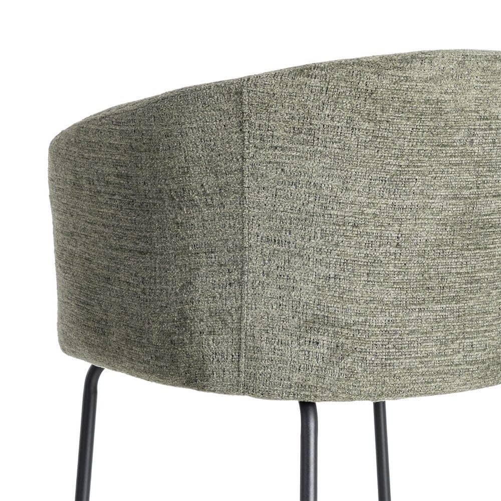 Silla Verde de Tejido y Metal, 60,5x55x78,5 cm, No Apilable - Imagen 5