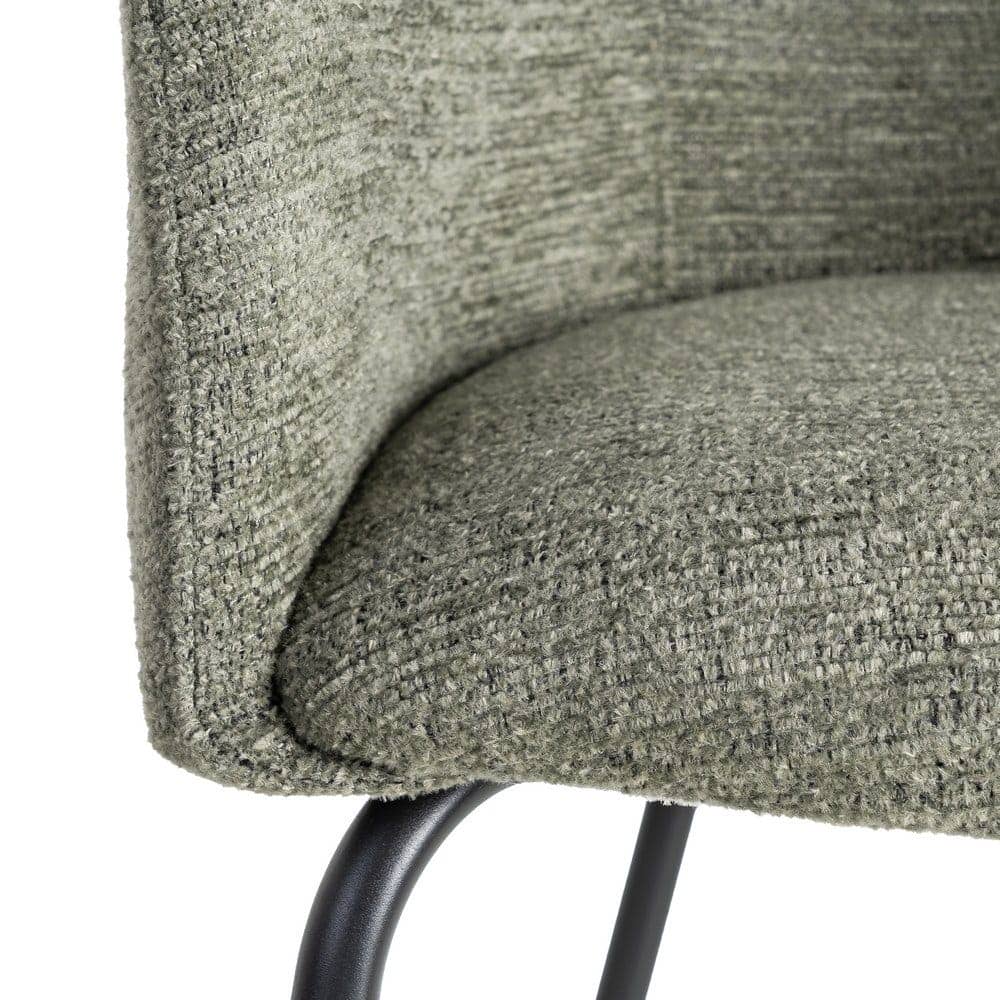 Silla Verde de Tejido y Metal, 60,5x55x78,5 cm, No Apilable - Imagen 7