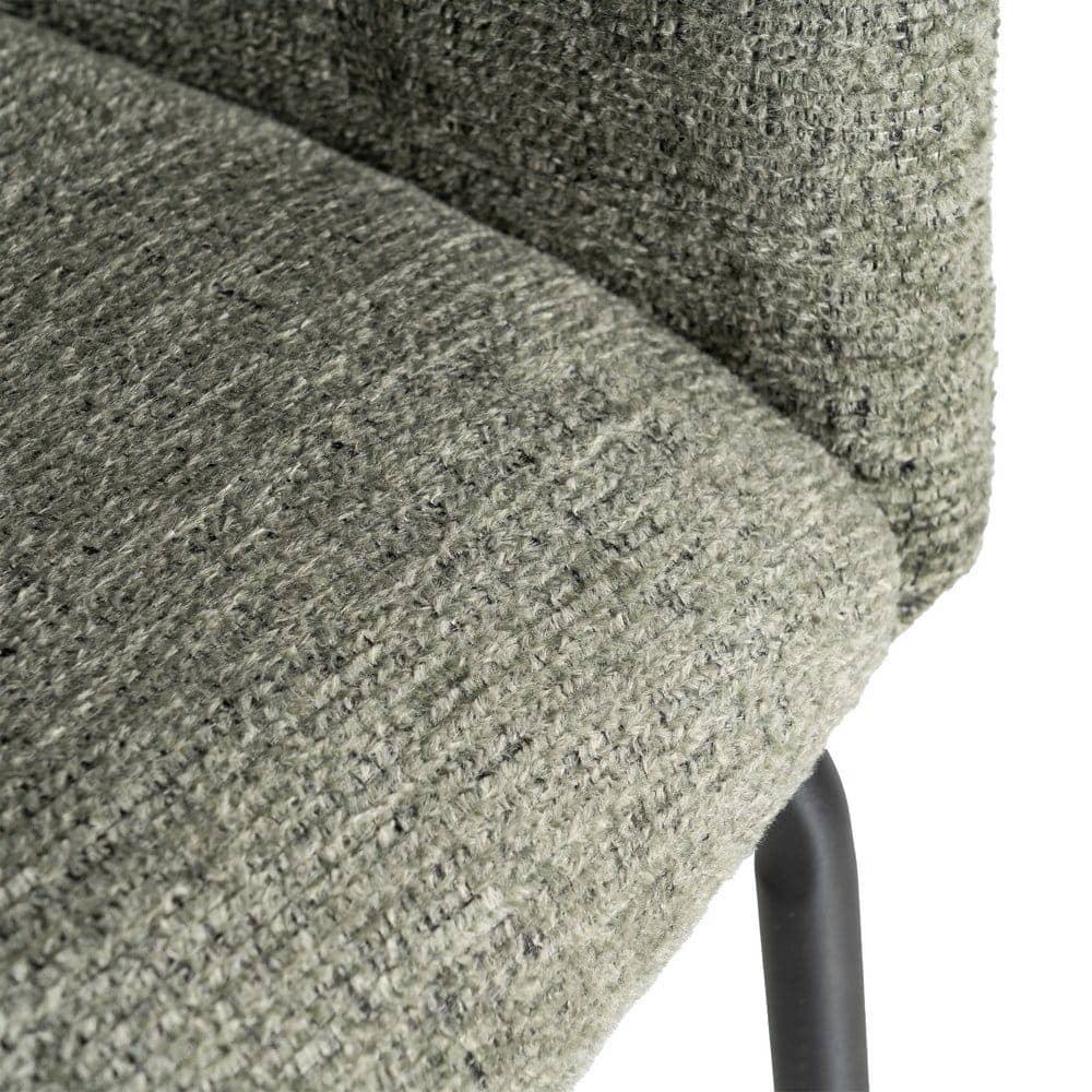 Silla Verde de Tejido y Metal, 60,5x55x78,5 cm, No Apilable - Imagen 8
