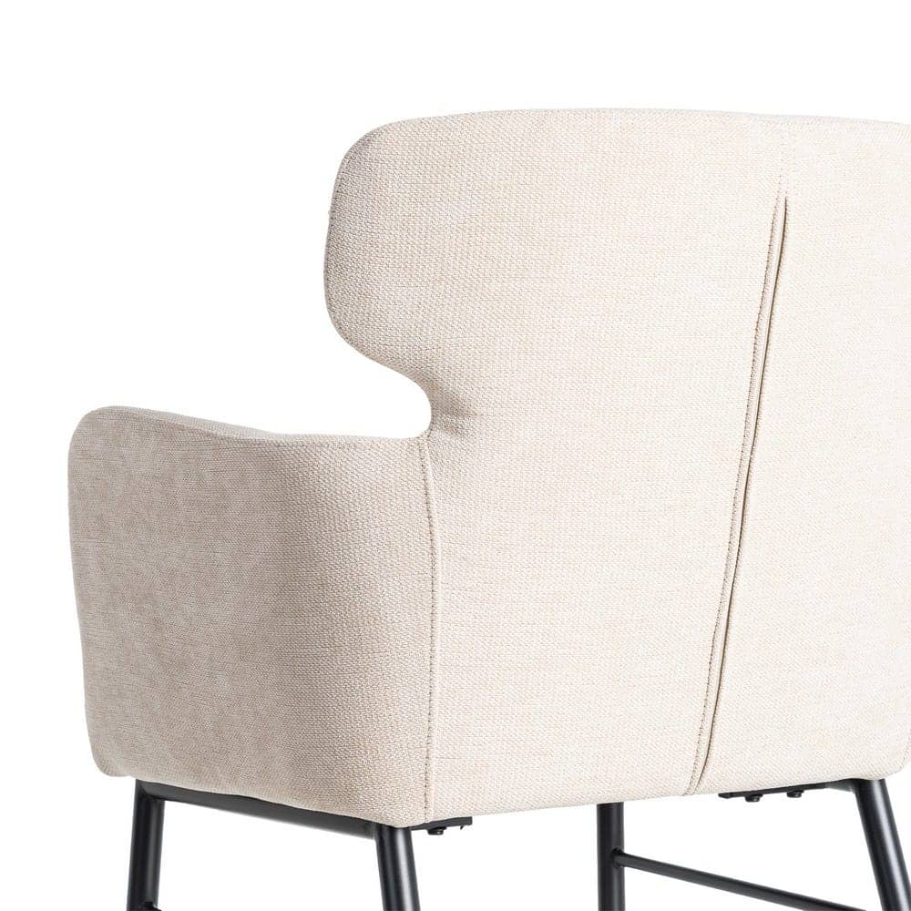 Silla de Comedor Crema Tejido-Metal 59,5x62,5x86 cm, No Apilable - Imagen 5