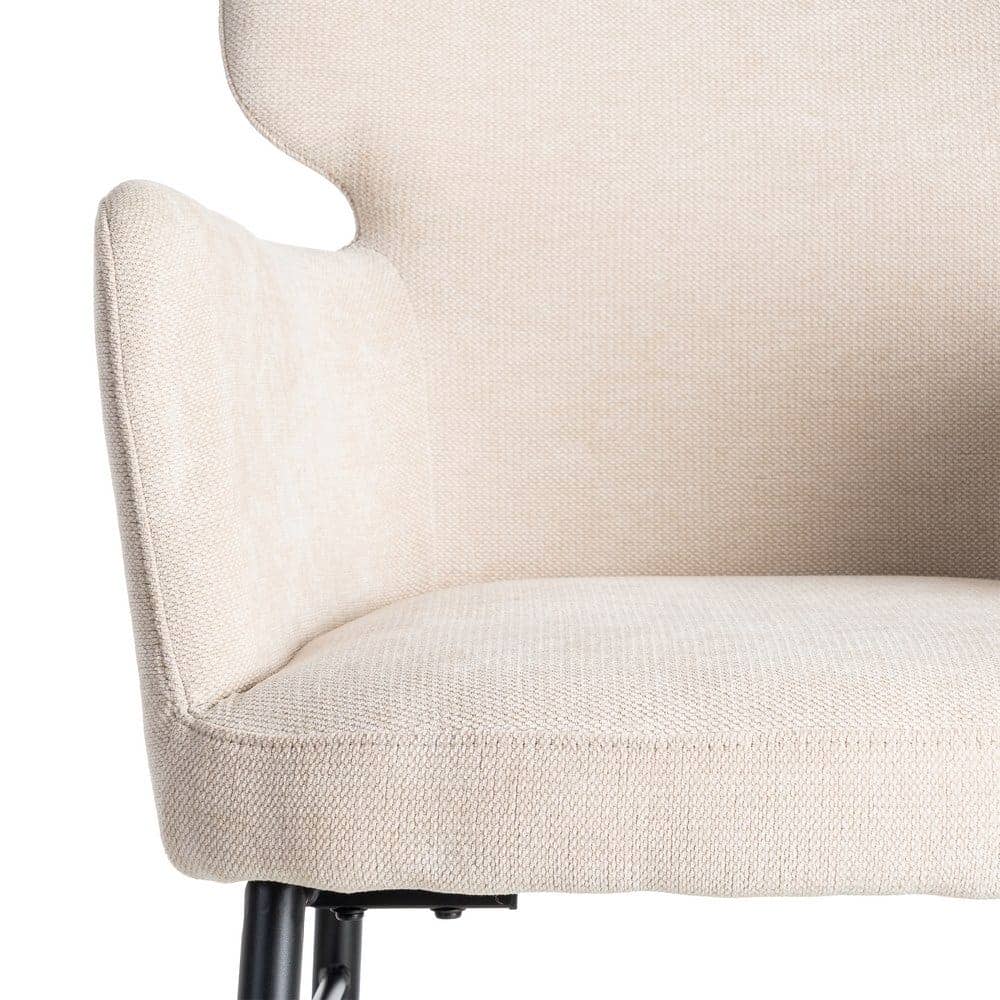 Silla de Comedor Crema Tejido-Metal 59,5x62,5x86 cm, No Apilable - Imagen 6