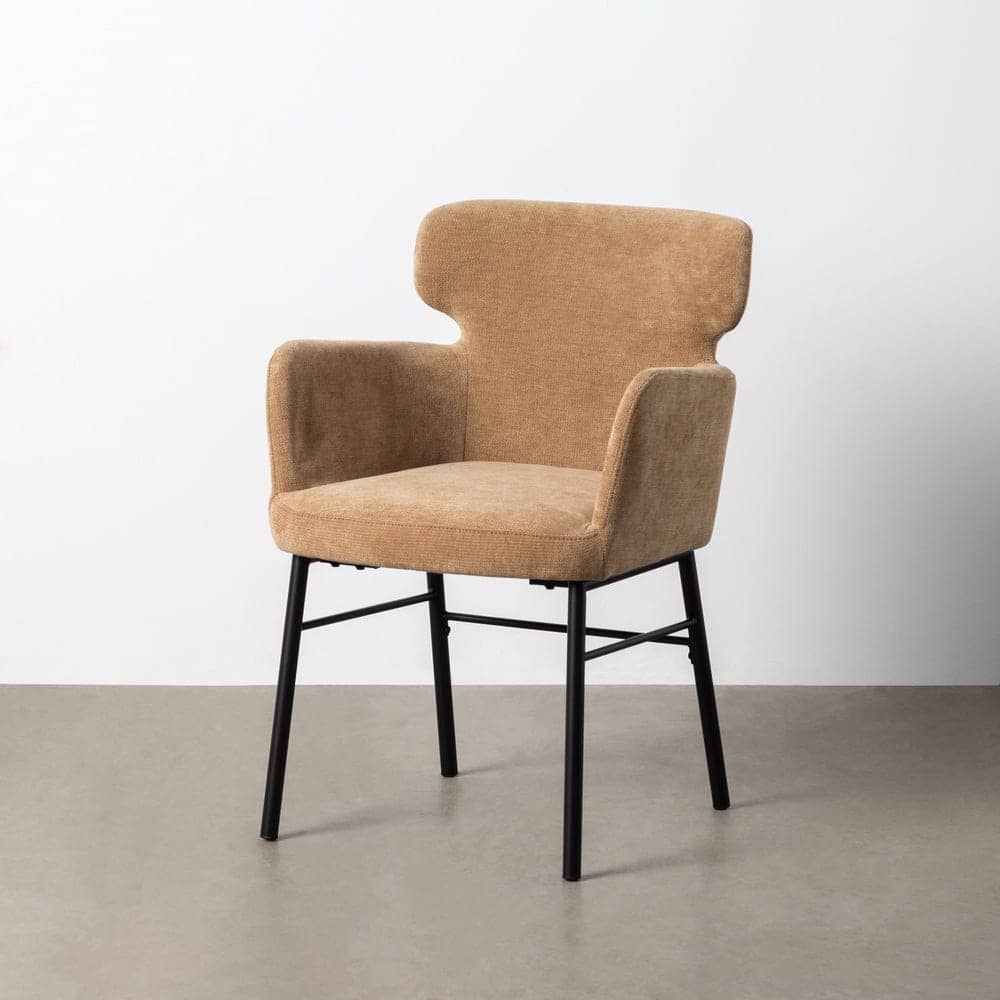 Silla Beige de Tejido y Metal, 59,5x62,5x86 cm, No Apilable - Imagen 9