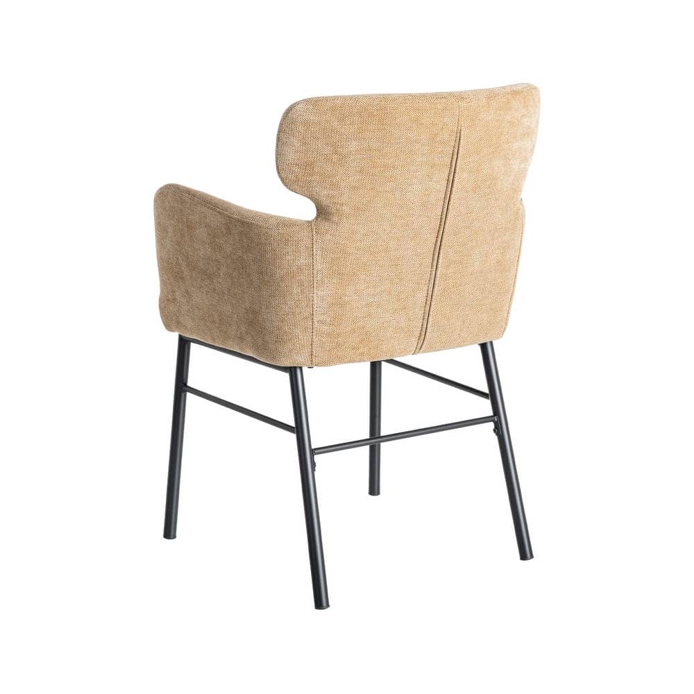 Silla Beige de Tejido y Metal, 59,5x62,5x86 cm, No Apilable - Imagen 4