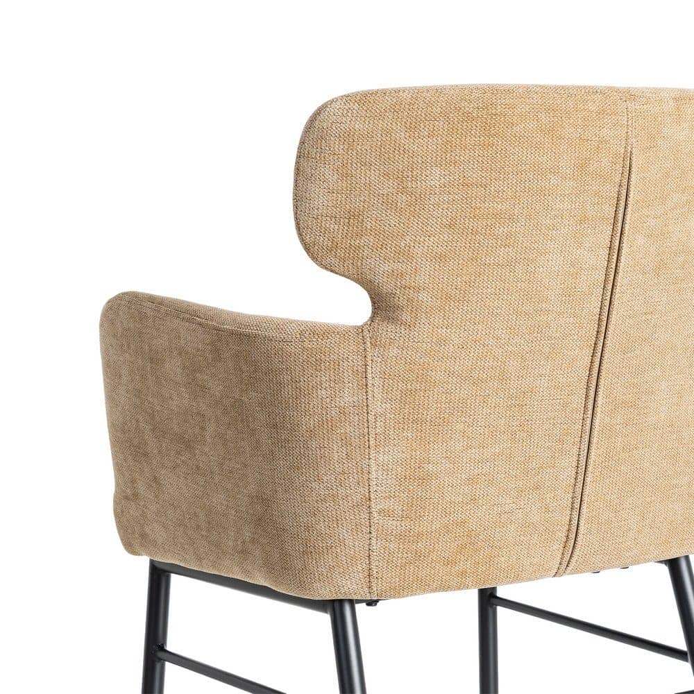 Silla Beige de Tejido y Metal, 59,5x62,5x86 cm, No Apilable - Imagen 5