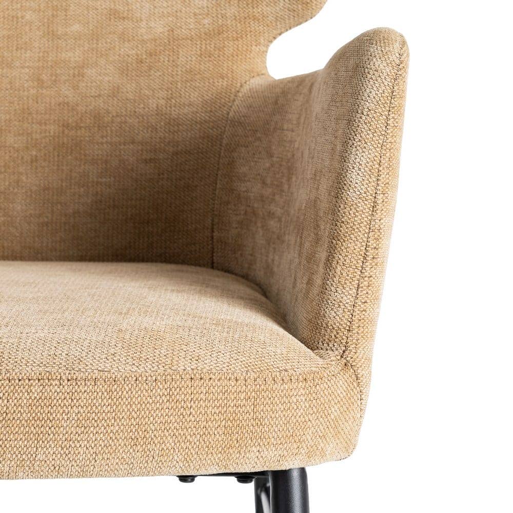 Silla Beige de Tejido y Metal, 59,5x62,5x86 cm, No Apilable - Imagen 6