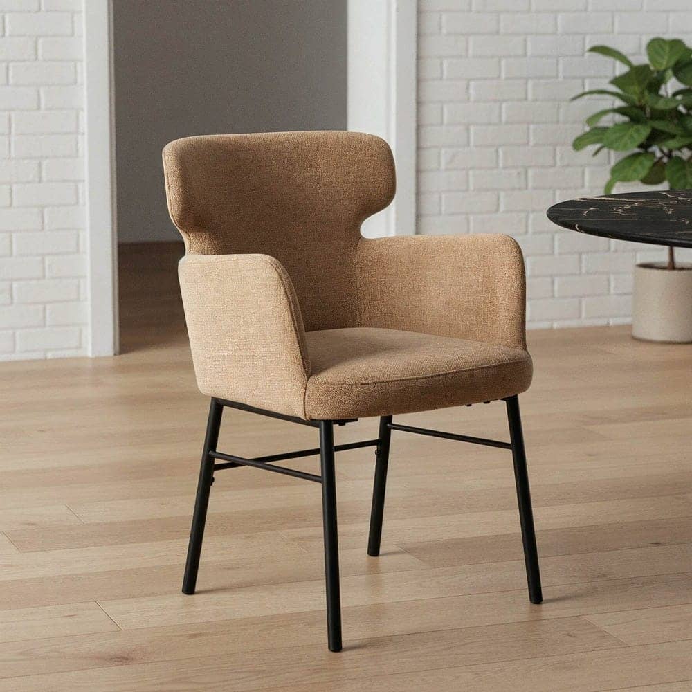 Silla Beige de Tejido y Metal, 59,5x62,5x86 cm, No Apilable - Imagen 10