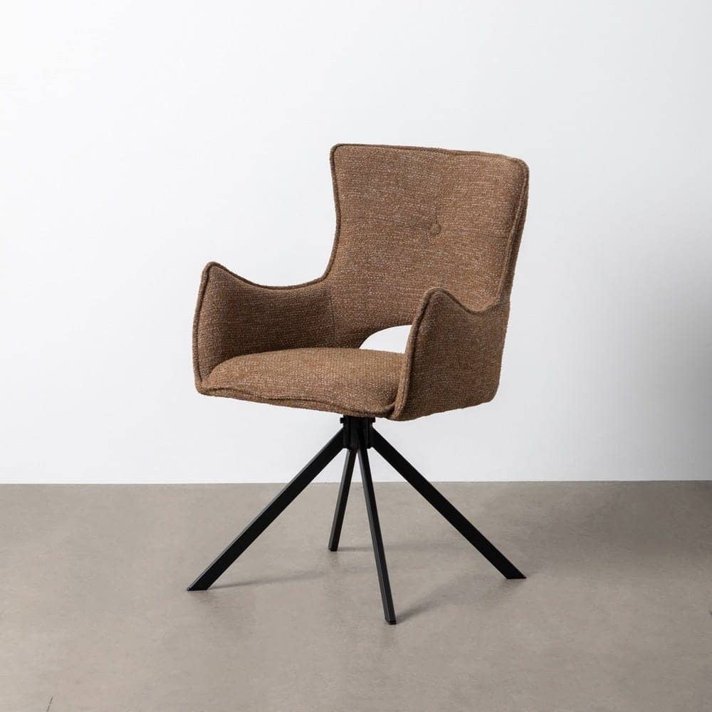 Silla Beige de Tejido y Metal, 58,5x60x86,5 cm, No Apilable - Imagen 10