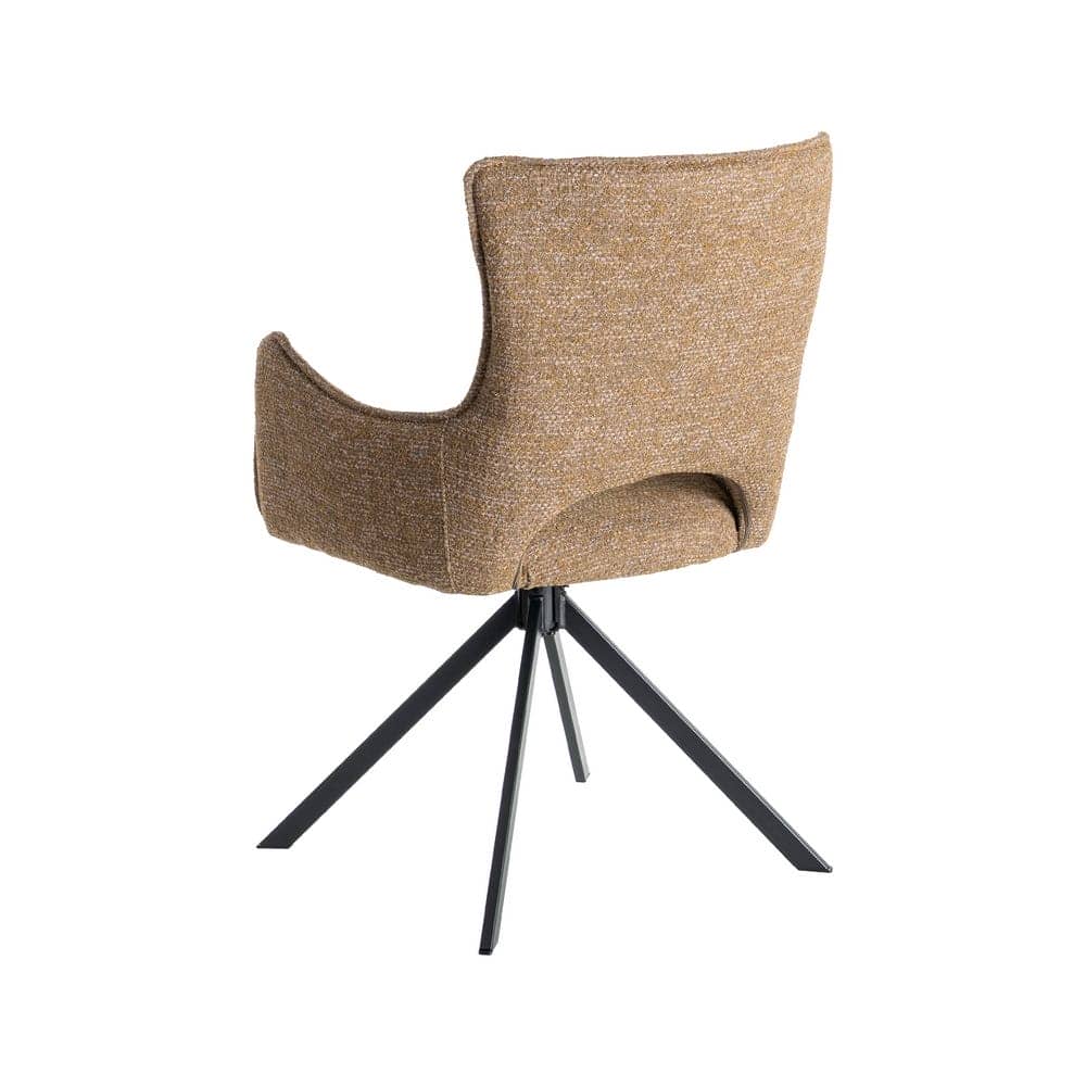 Silla Beige de Tejido y Metal, 58,5x60x86,5 cm, No Apilable - Imagen 4
