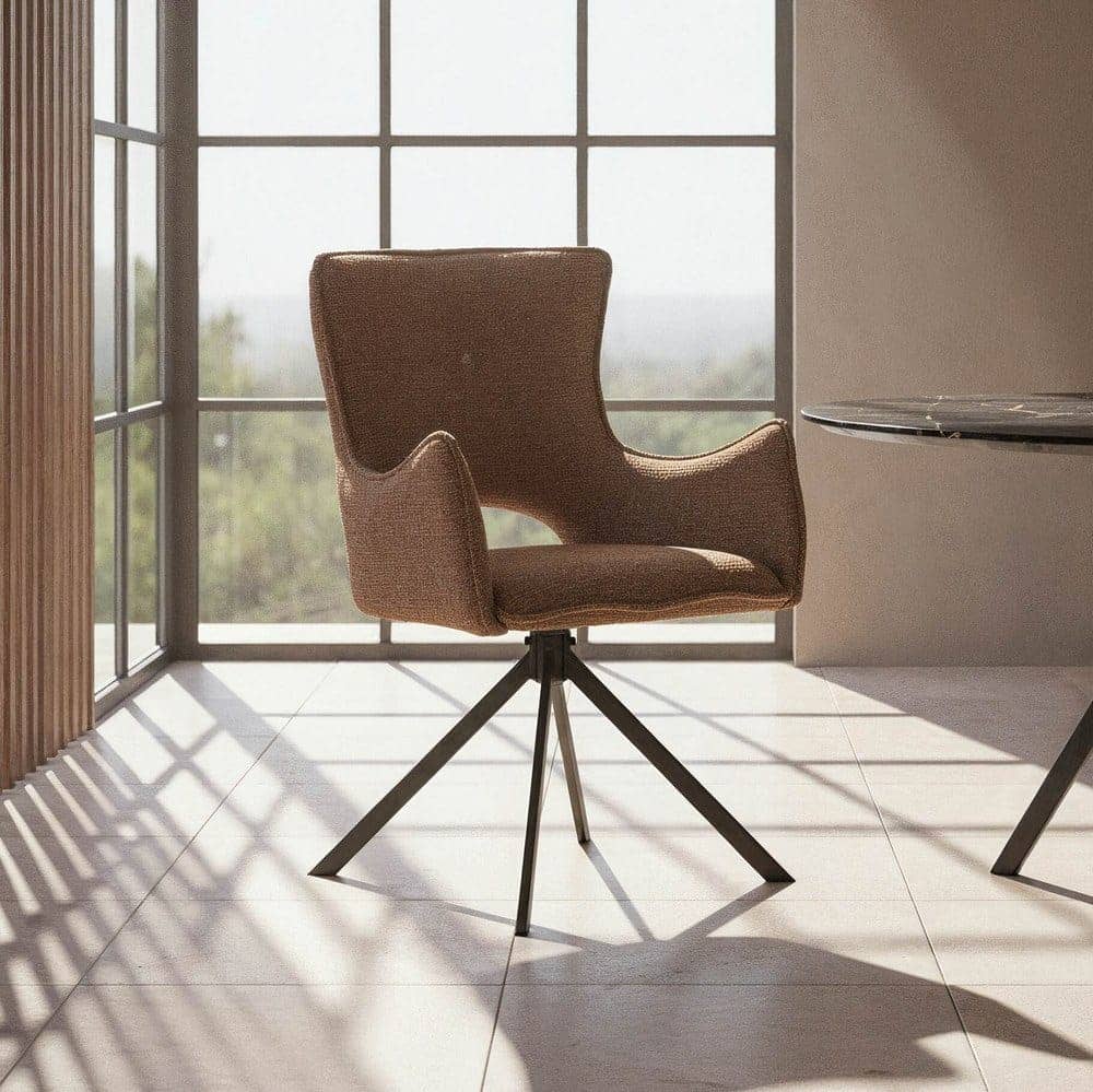 Silla Beige de Tejido y Metal, 58,5x60x86,5 cm, No Apilable - Imagen 11