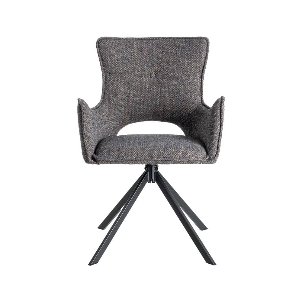 Silla Gris de Tejido y Metal, 58,5x60x86,5 cm, No Apilable - Imagen 2