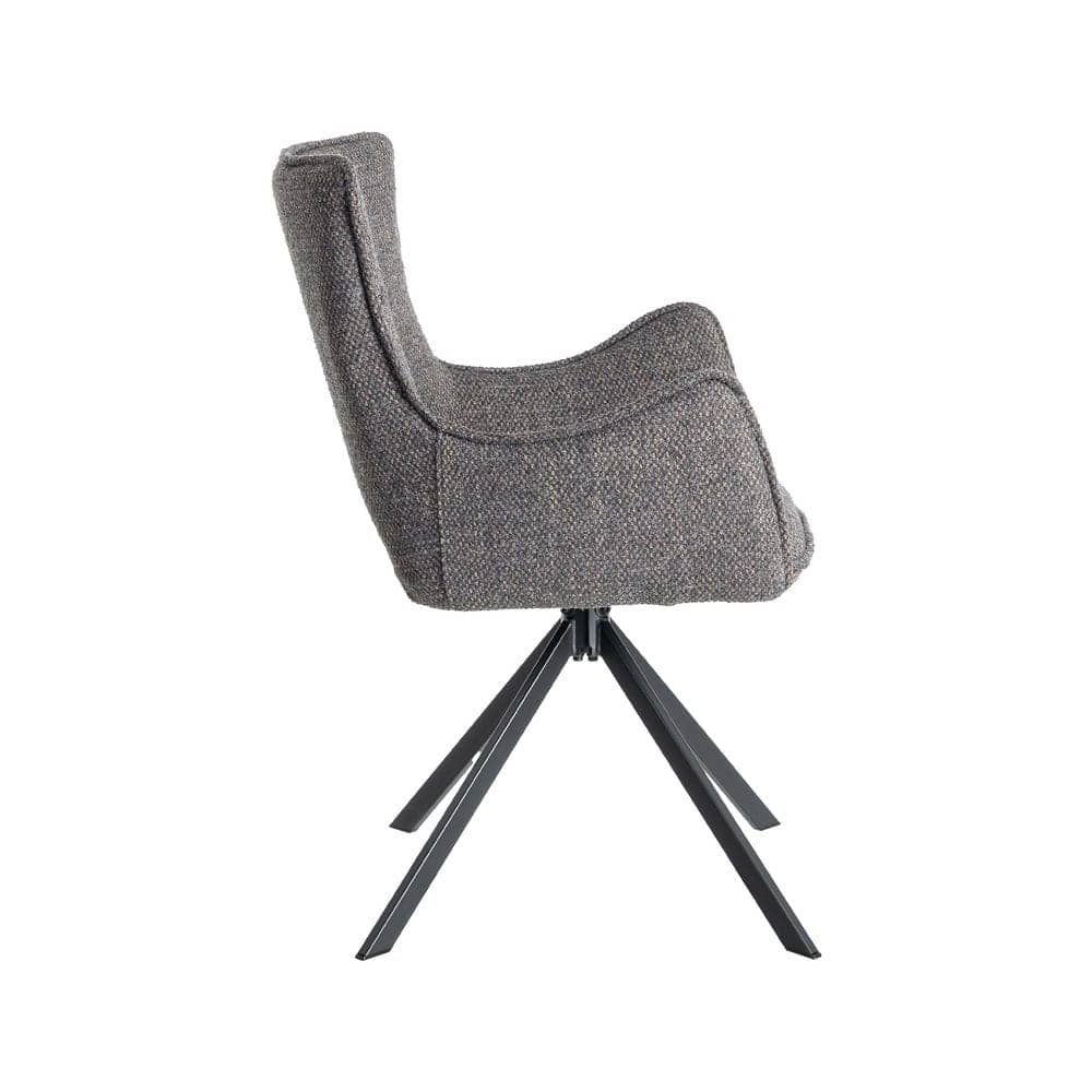 Silla Gris de Tejido y Metal, 58,5x60x86,5 cm, No Apilable - Imagen 3