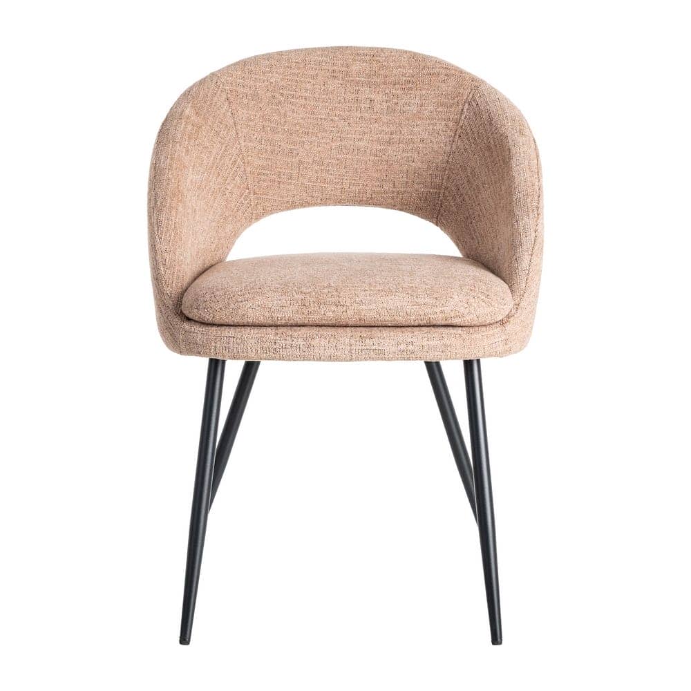 Silla Rosa Tejido y Metal con Cojín Desenfundable 67,5x47x79,5 cm - Imagen 2