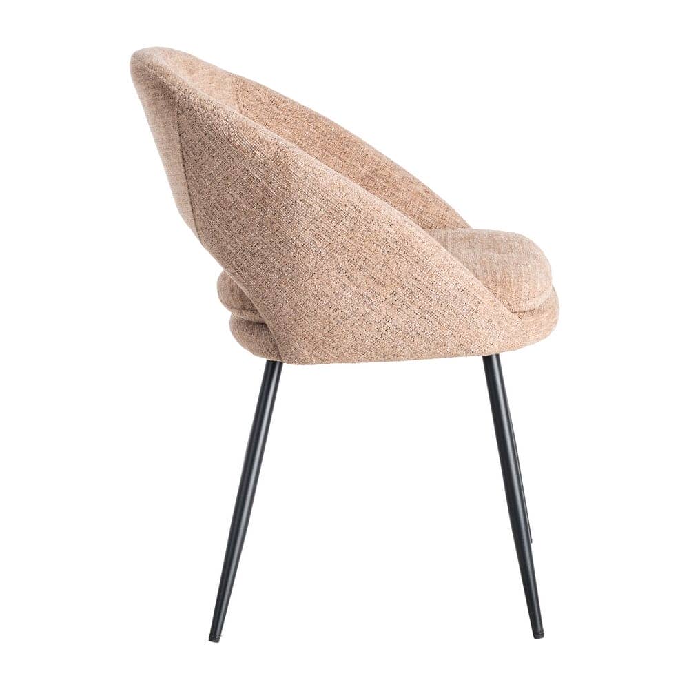 Silla Rosa Tejido y Metal con Cojín Desenfundable 67,5x47x79,5 cm - Imagen 3