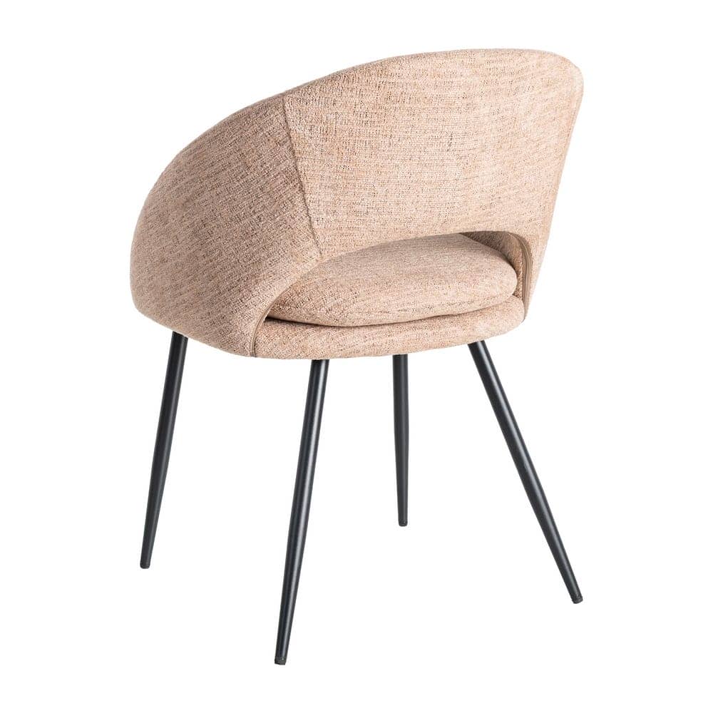 Silla Rosa Tejido y Metal con Cojín Desenfundable 67,5x47x79,5 cm - Imagen 4