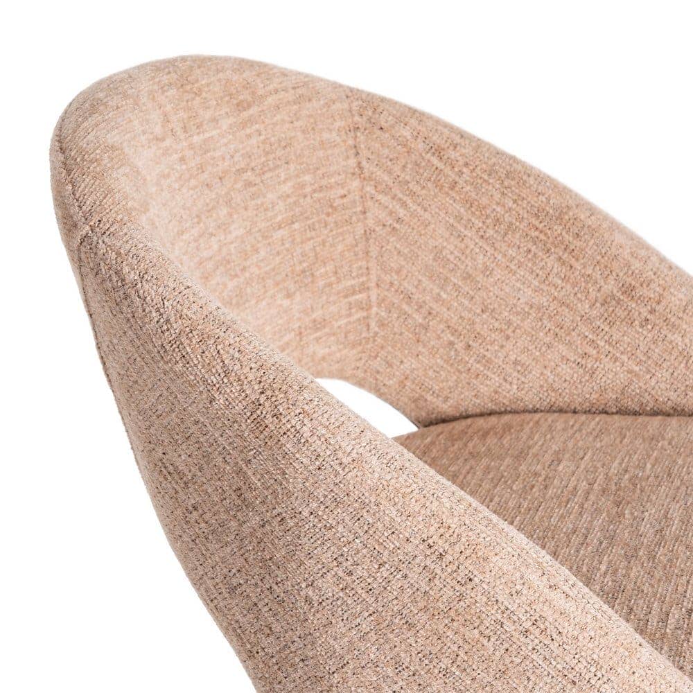 Silla Rosa Tejido y Metal con Cojín Desenfundable 67,5x47x79,5 cm - Imagen 6