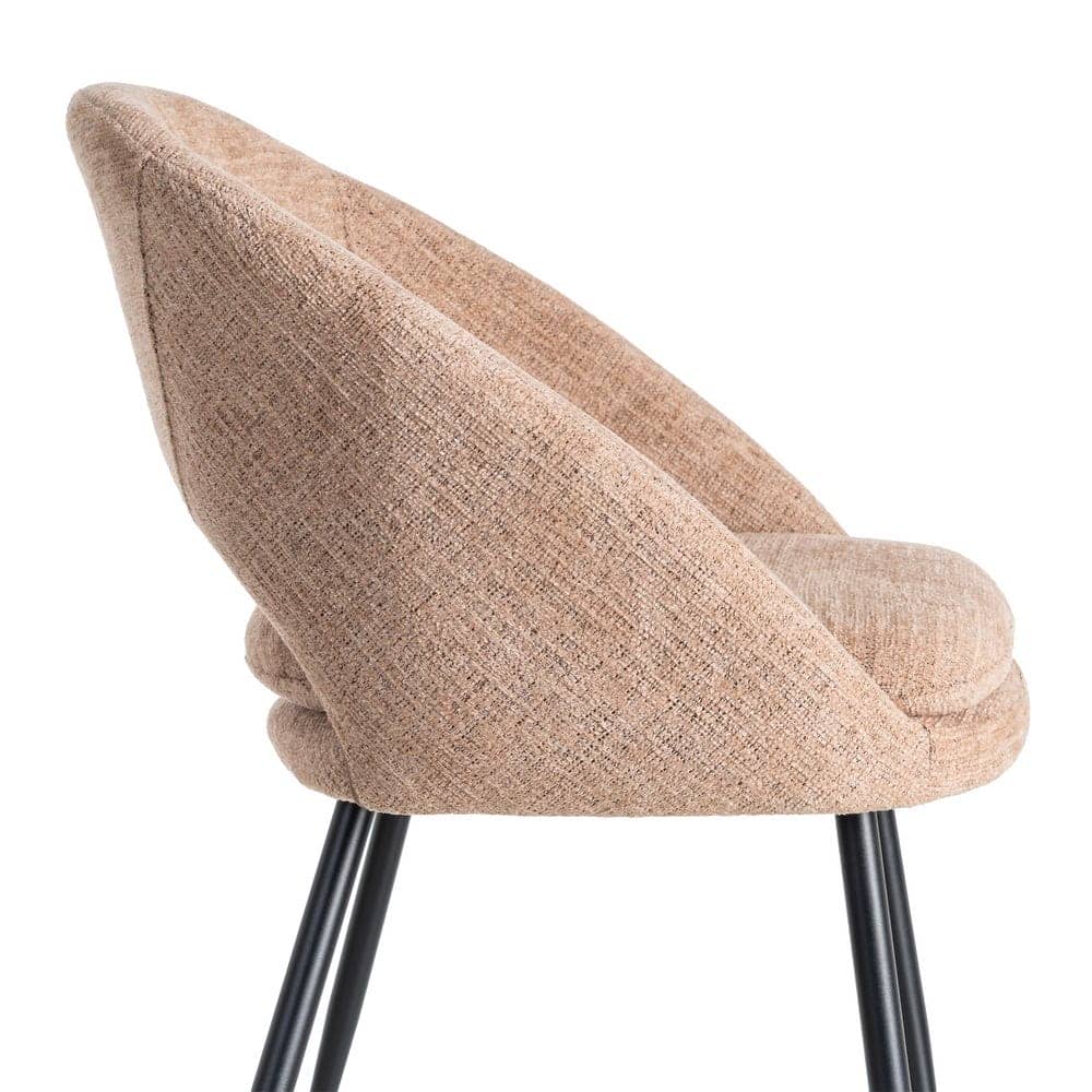 Silla Rosa Tejido y Metal con Cojín Desenfundable 67,5x47x79,5 cm - Imagen 7