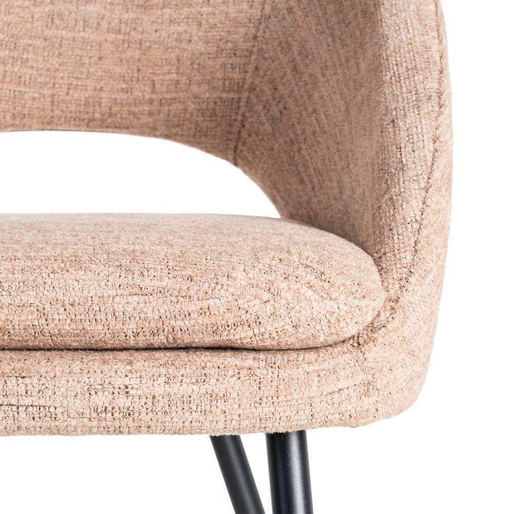Silla Rosa Tejido y Metal con Cojín Desenfundable 67,5x47x79,5 cm - Imagen 8