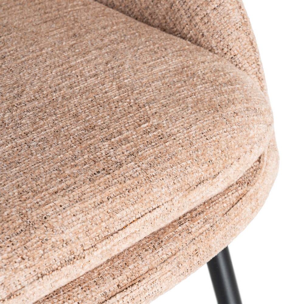Silla Rosa Tejido y Metal con Cojín Desenfundable 67,5x47x79,5 cm - Imagen 9