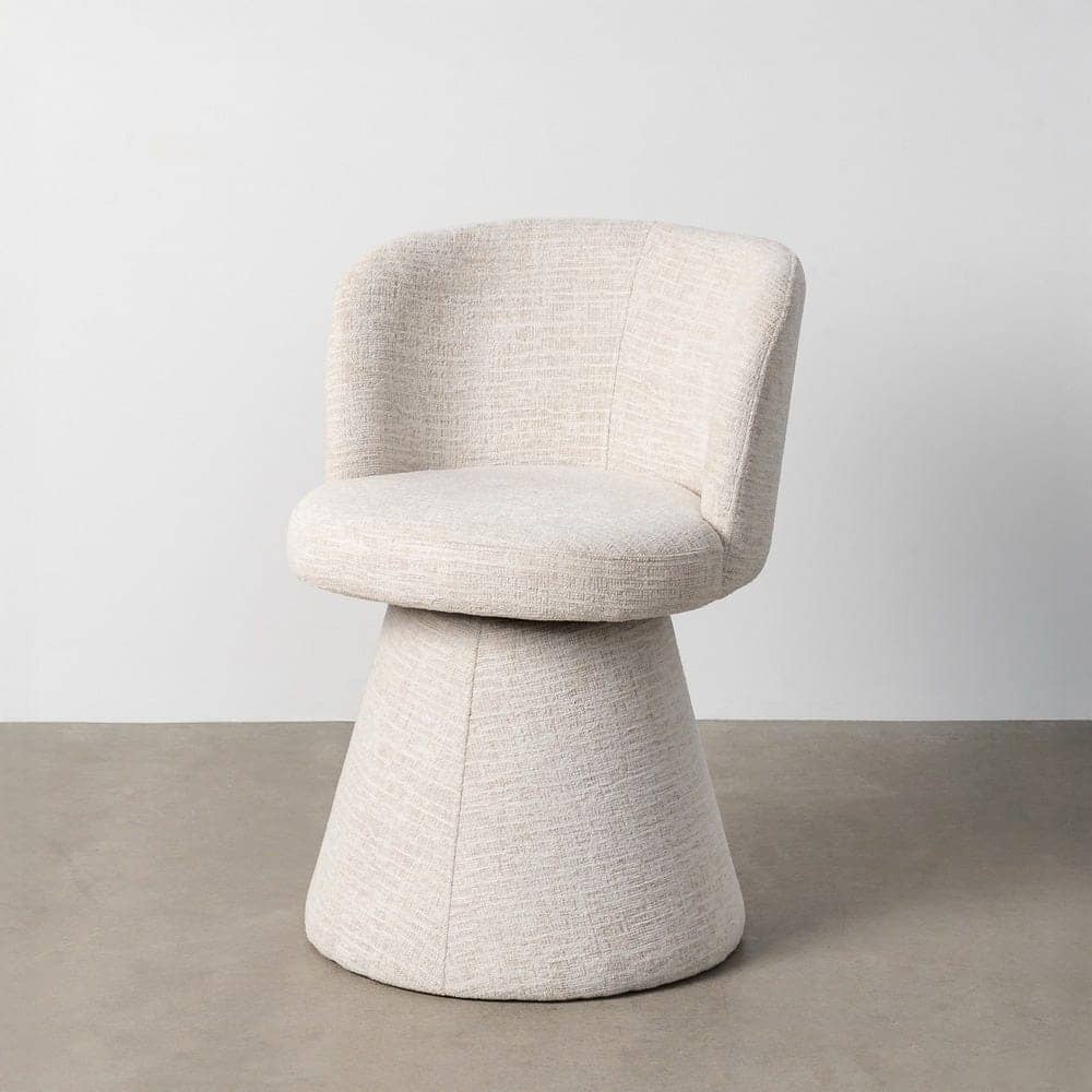 Silla de salón crema DM-tejido 55x50x77 cm, 100% poliéster - Imagen 11