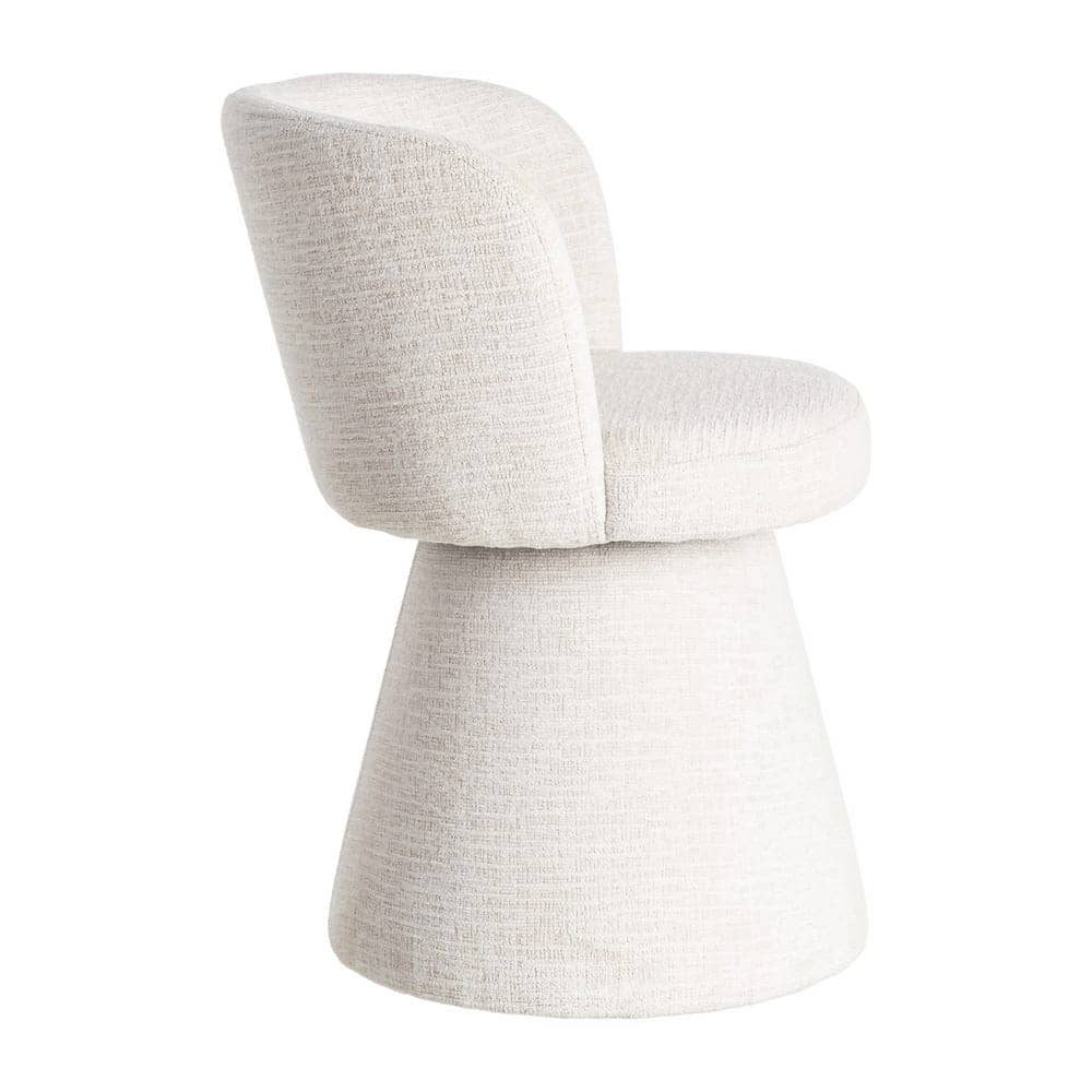 Silla de salón crema DM-tejido 55x50x77 cm, 100% poliéster - Imagen 3