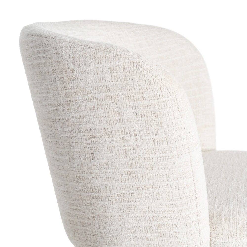 Silla de salón crema DM-tejido 55x50x77 cm, 100% poliéster - Imagen 6