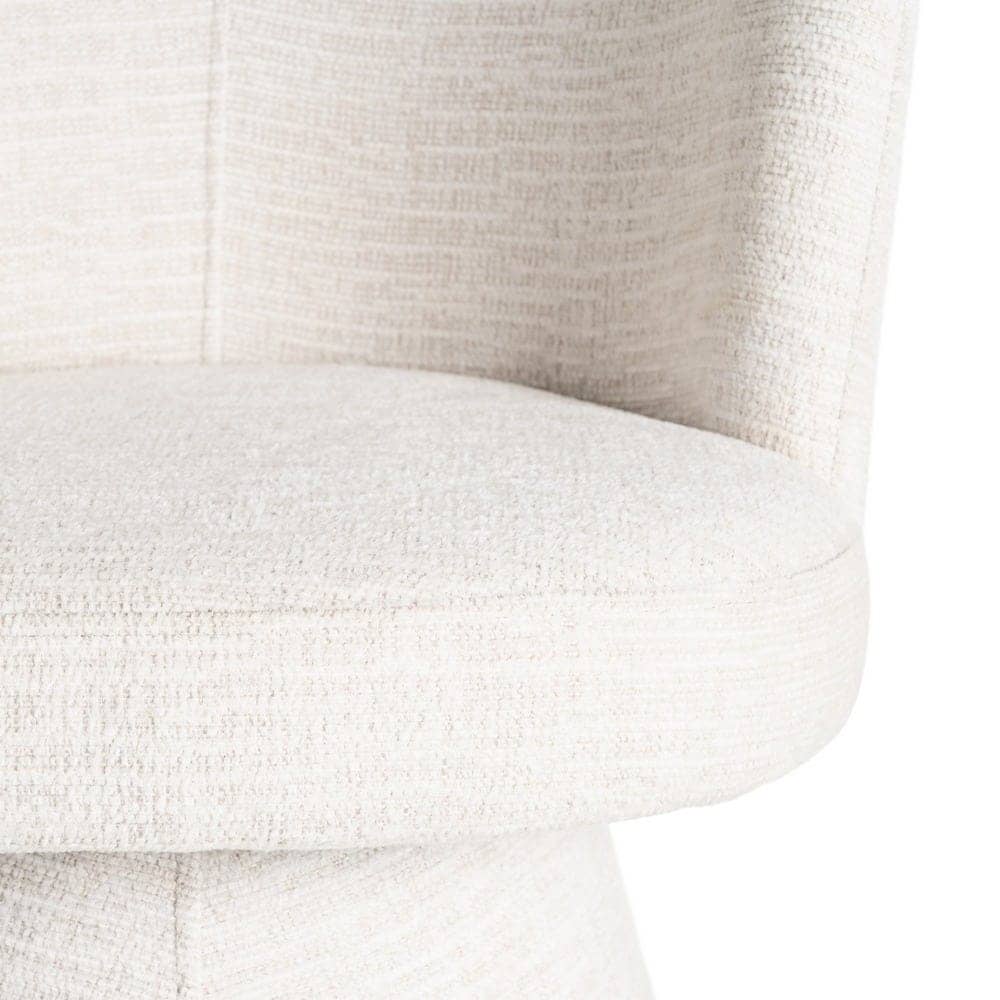 Silla de salón crema DM-tejido 55x50x77 cm, 100% poliéster - Imagen 8