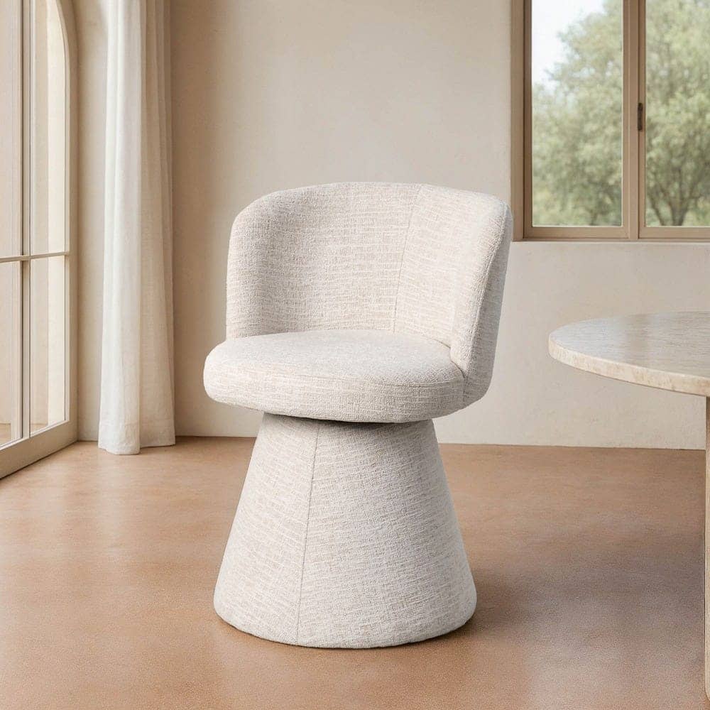 Silla de salón crema DM-tejido 55x50x77 cm, 100% poliéster - Imagen 12