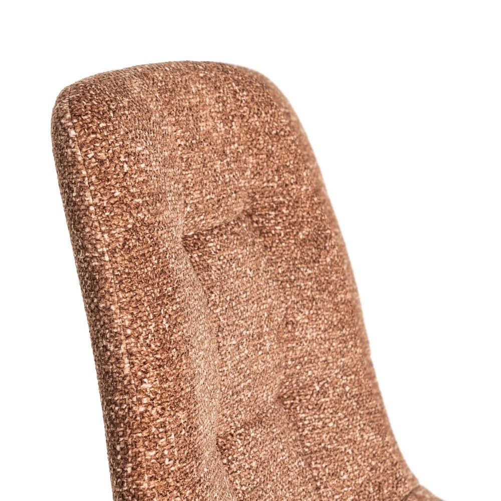 Silla Jaspeada Ocre Tejido 100% Poliéster y Patas de Hierro 44x52x86 cm - Imagen 7