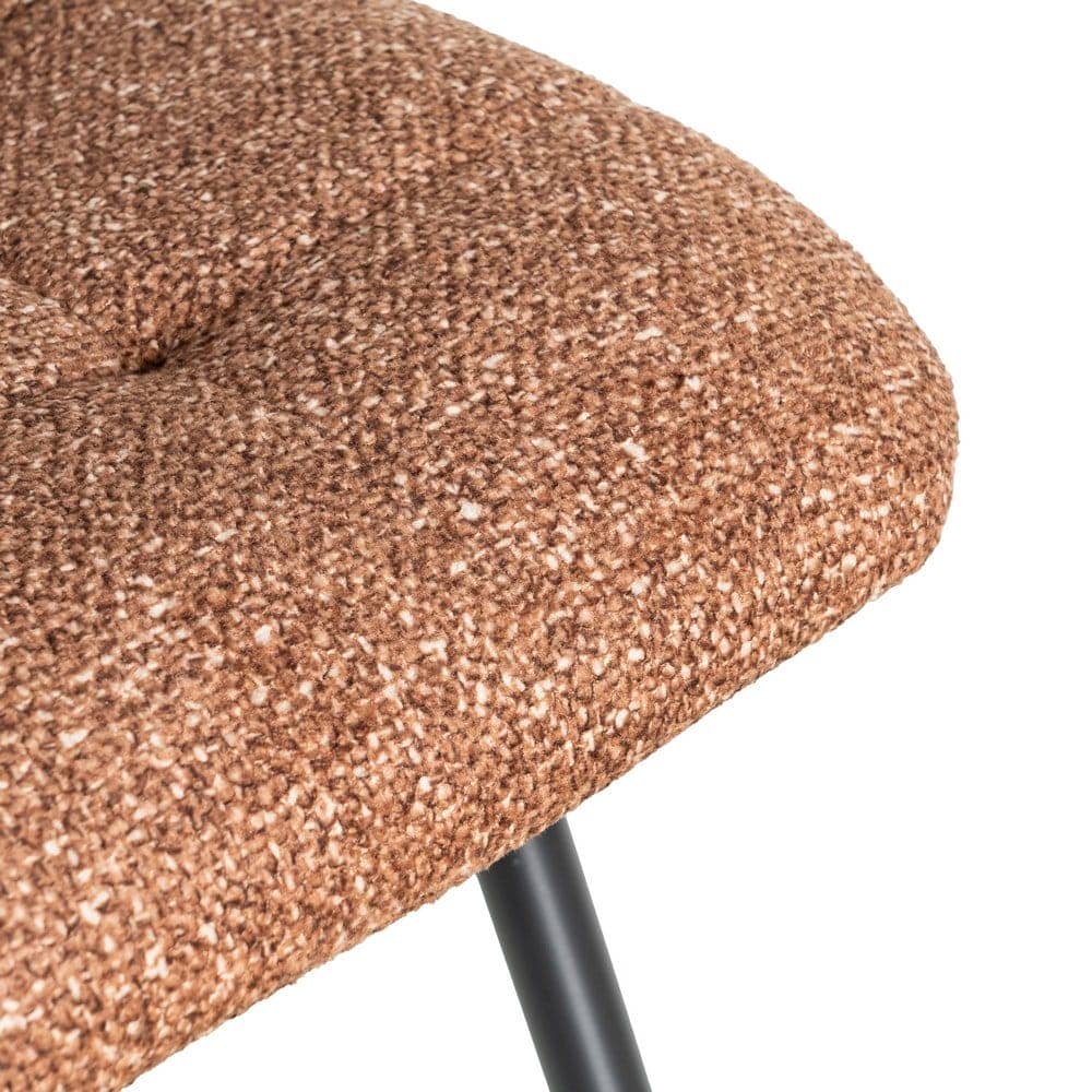 Silla Jaspeada Ocre Tejido 100% Poliéster y Patas de Hierro 44x52x86 cm - Imagen 10