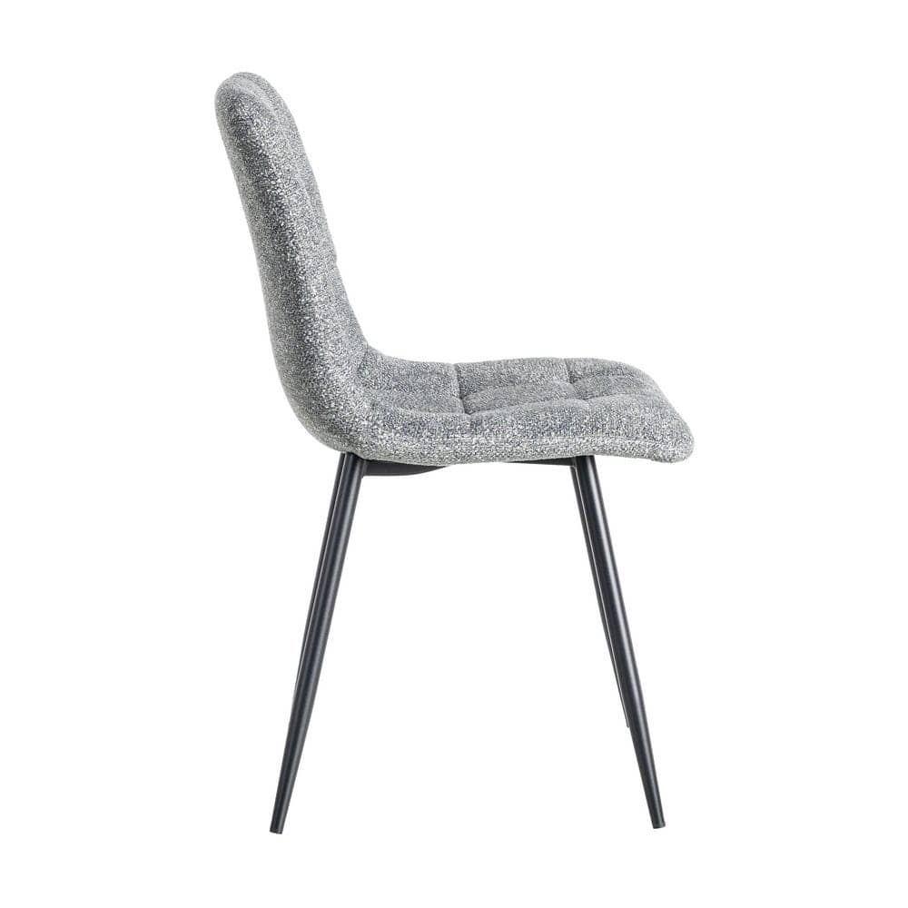 Silla Jaspeada Verde Tejido 100% Poliéster y Patas de Hierro 44x52x86 cm - Imagen 3