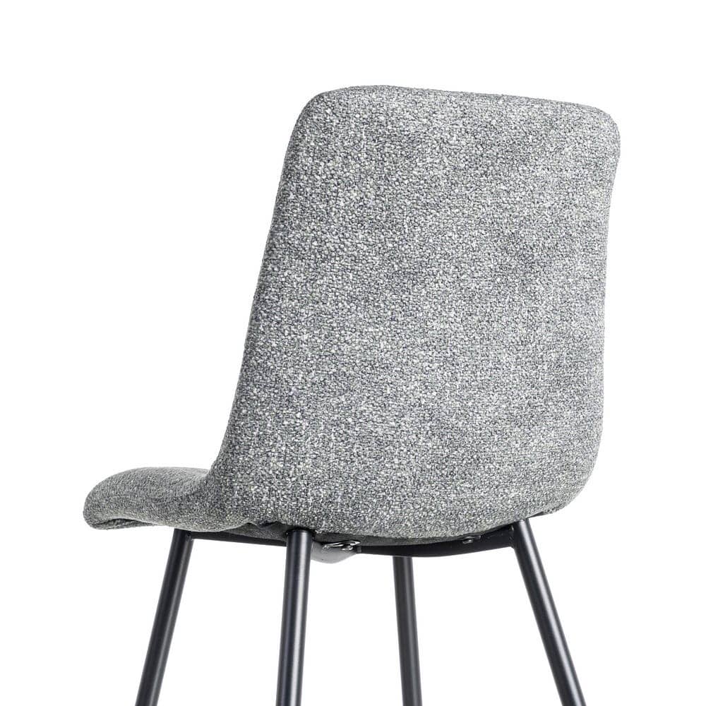 Silla Jaspeada Verde Tejido 100% Poliéster y Patas de Hierro 44x52x86 cm - Imagen 5