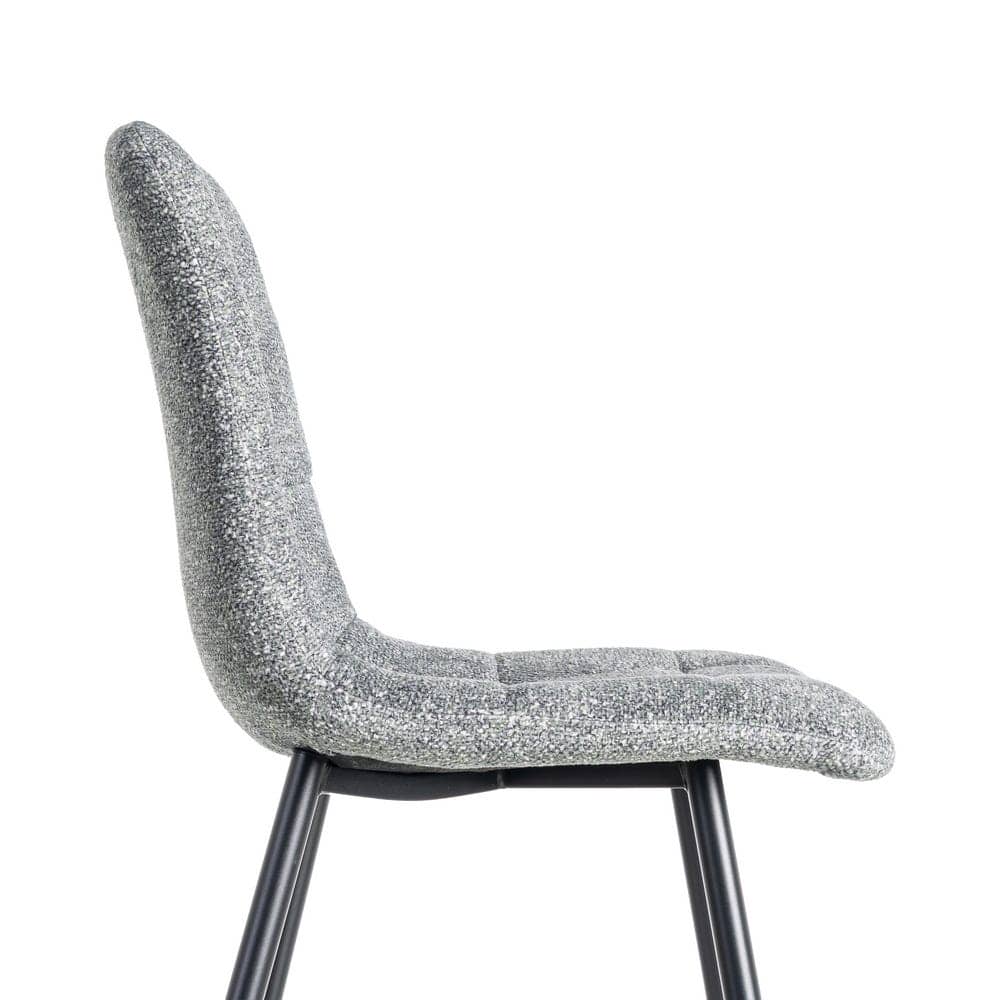 Silla Jaspeada Verde Tejido 100% Poliéster y Patas de Hierro 44x52x86 cm - Imagen 6