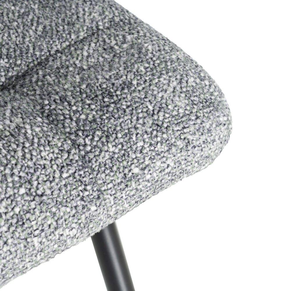 Silla Jaspeada Verde Tejido 100% Poliéster y Patas de Hierro 44x52x86 cm - Imagen 10