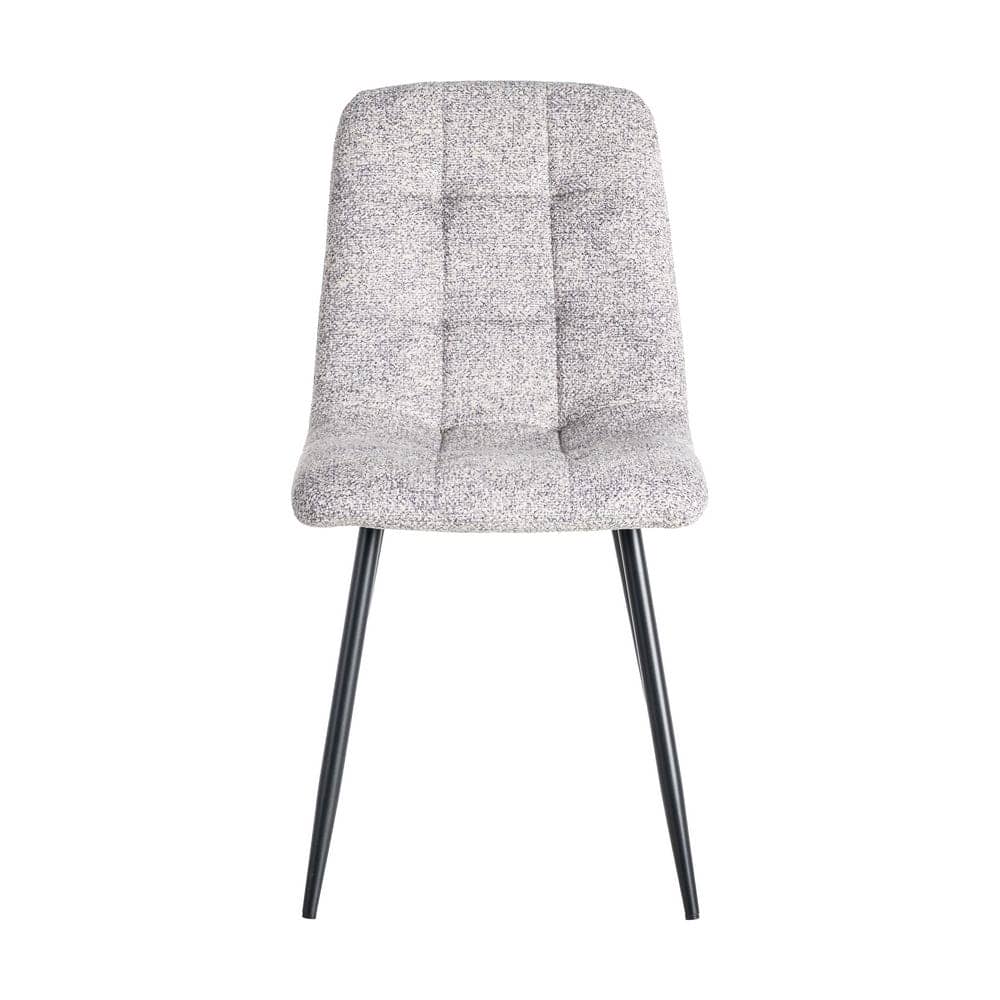Silla Jaspeada Gris-Blanco de Tejido y Metal 44x52x86 cm - Imagen 2