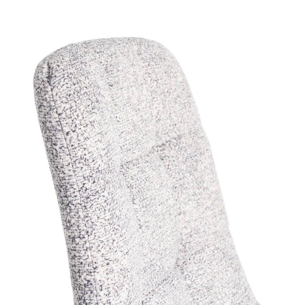 Silla Jaspeada Gris-Blanco de Tejido y Metal 44x52x86 cm - Imagen 7