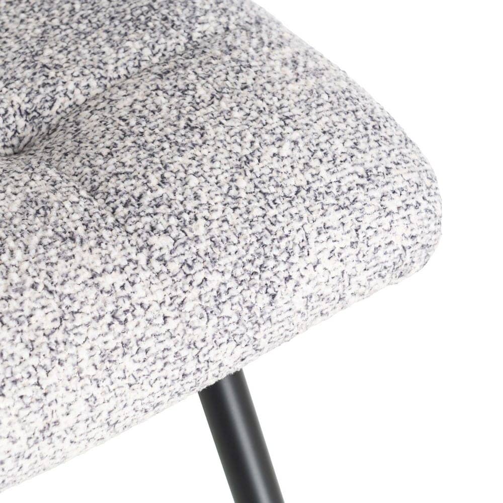 Silla Jaspeada Gris-Blanco de Tejido y Metal 44x52x86 cm - Imagen 10