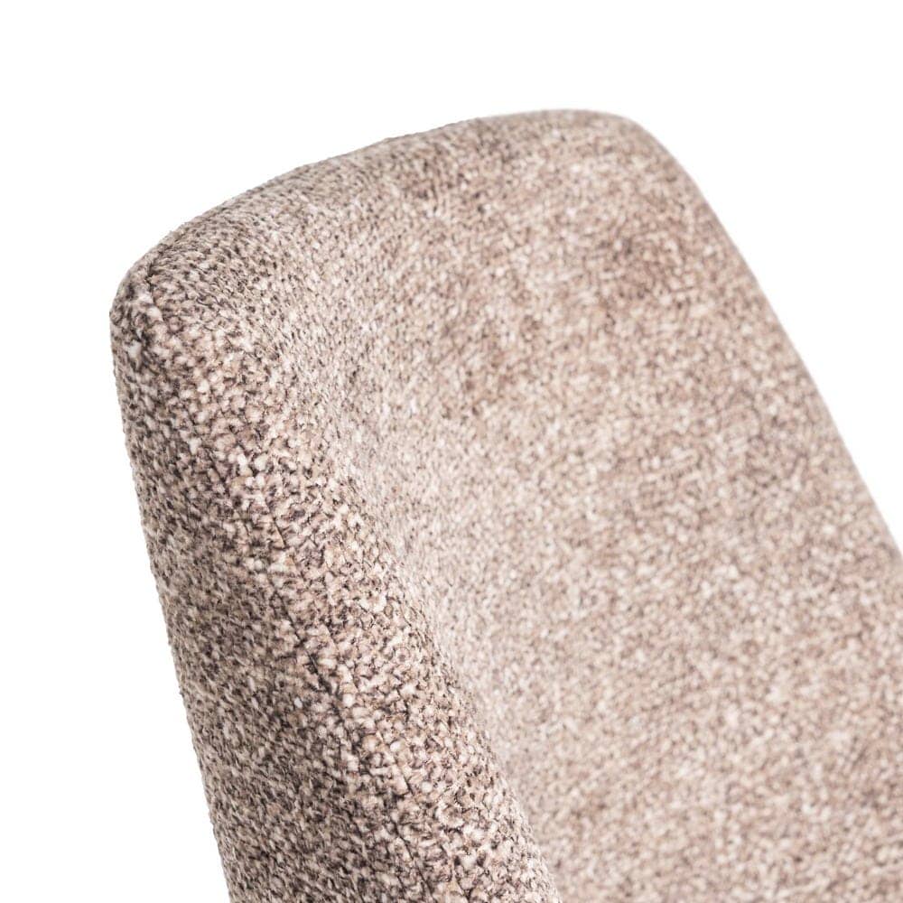Silla Jaspeada Taupe Tejido 100% Poliéster y Patas de Hierro 50x57x81 cm - Imagen 7
