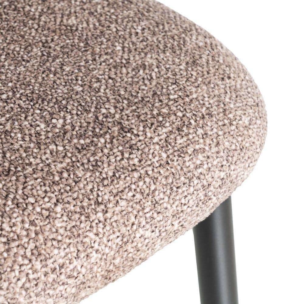 Silla Jaspeada Taupe Tejido 100% Poliéster y Patas de Hierro 50x57x81 cm - Imagen 10