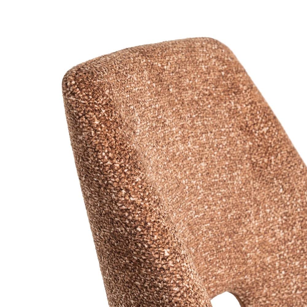 Silla Jaspeada Ocre Tejido 100% Poliéster y Patas de Hierro 50x57x81 cm - Imagen 7