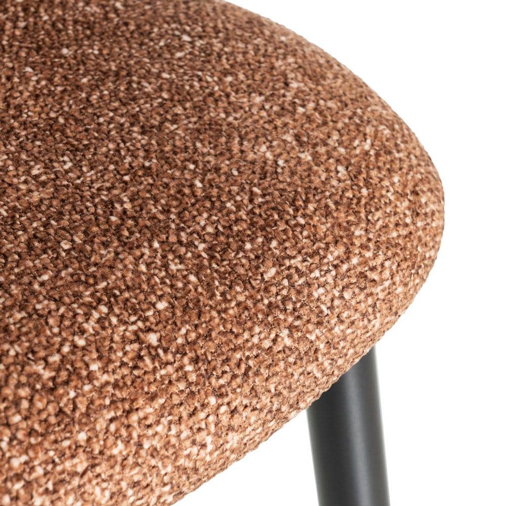 Silla Jaspeada Ocre Tejido 100% Poliéster y Patas de Hierro 50x57x81 cm - Imagen 10