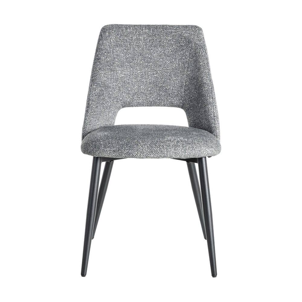 Silla Jaspeada Verde Tejido 100% Poliéster y Patas de Hierro 50x57x81 cm - Imagen 2