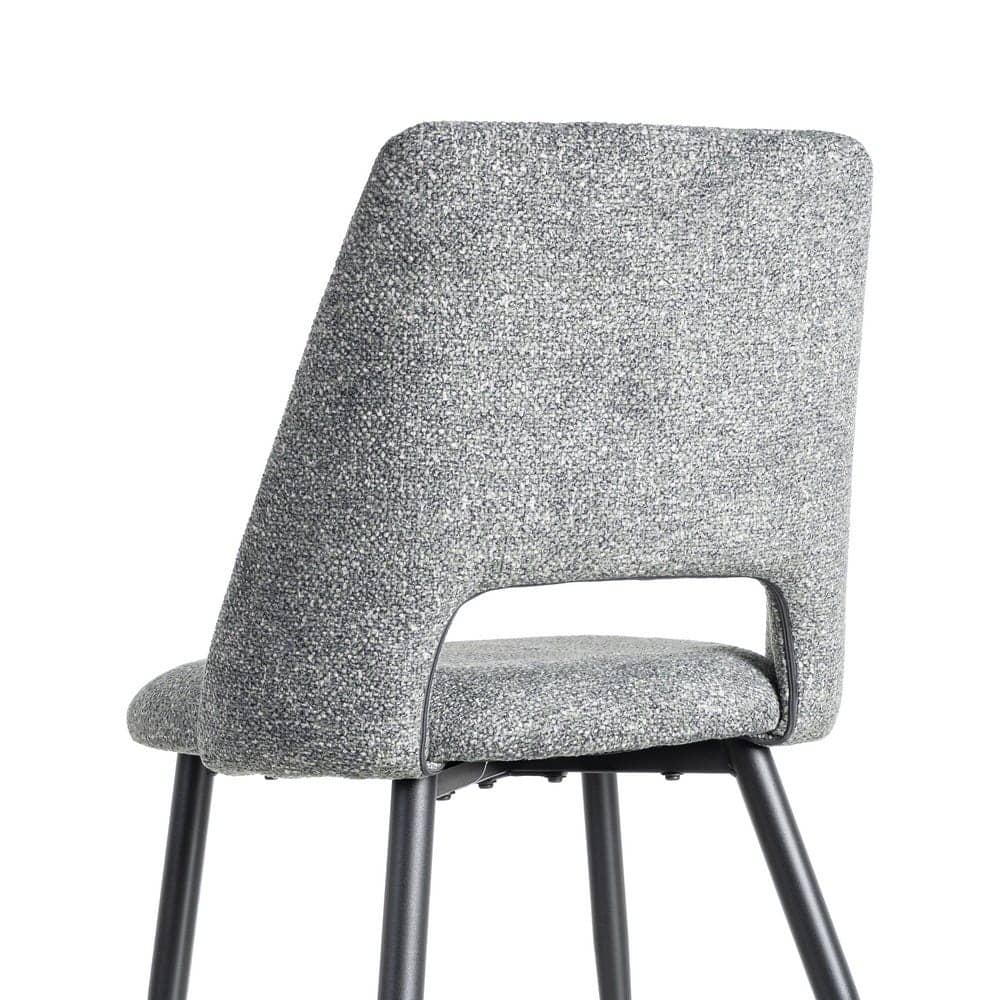 Silla Jaspeada Verde Tejido 100% Poliéster y Patas de Hierro 50x57x81 cm - Imagen 5