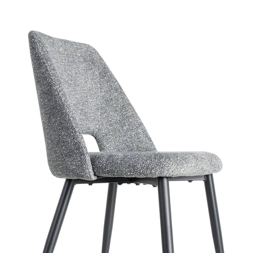 Silla Jaspeada Verde Tejido 100% Poliéster y Patas de Hierro 50x57x81 cm - Imagen 6