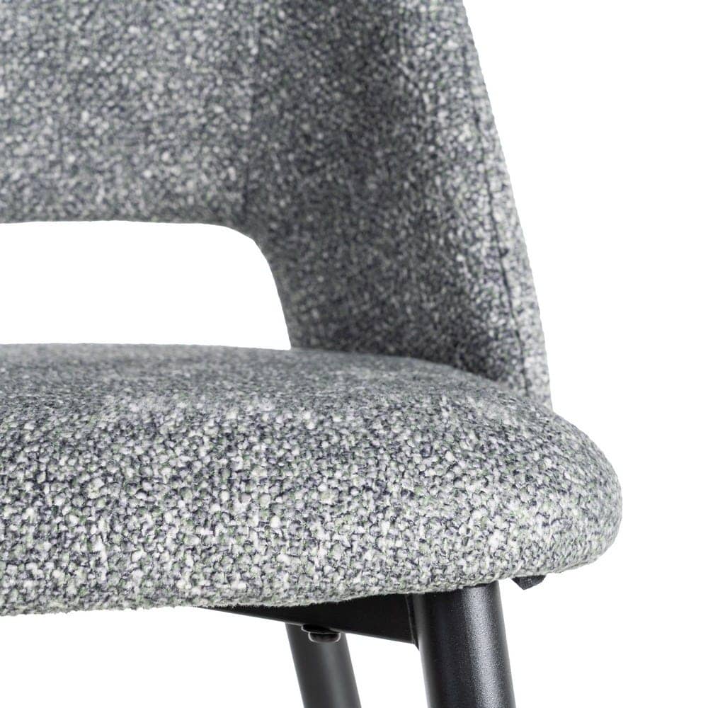 Silla Jaspeada Verde Tejido 100% Poliéster y Patas de Hierro 50x57x81 cm - Imagen 8