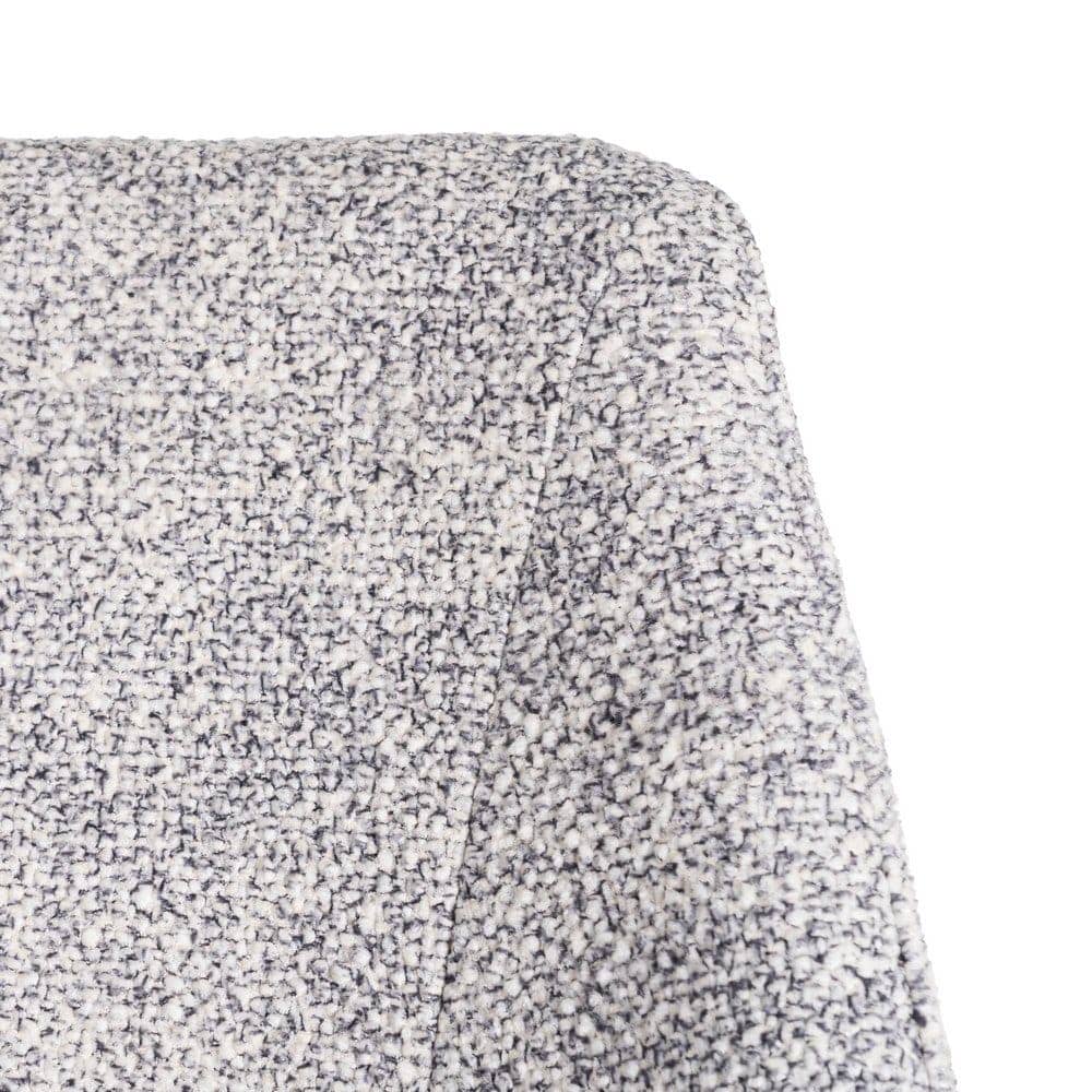 Silla Jaspeada Gris-Blanco Tejido 100% Poliéster y Patas de Hierro 50x57x81 cm - Imagen 9