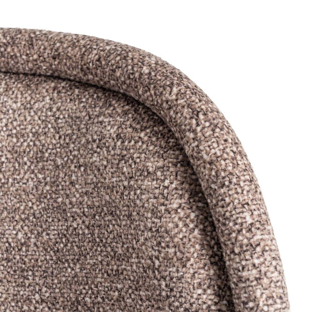 Silla Jaspeada Taupe Tejido 100% Poliéster y Patas de Hierro 56x56x78 cm - Imagen 9